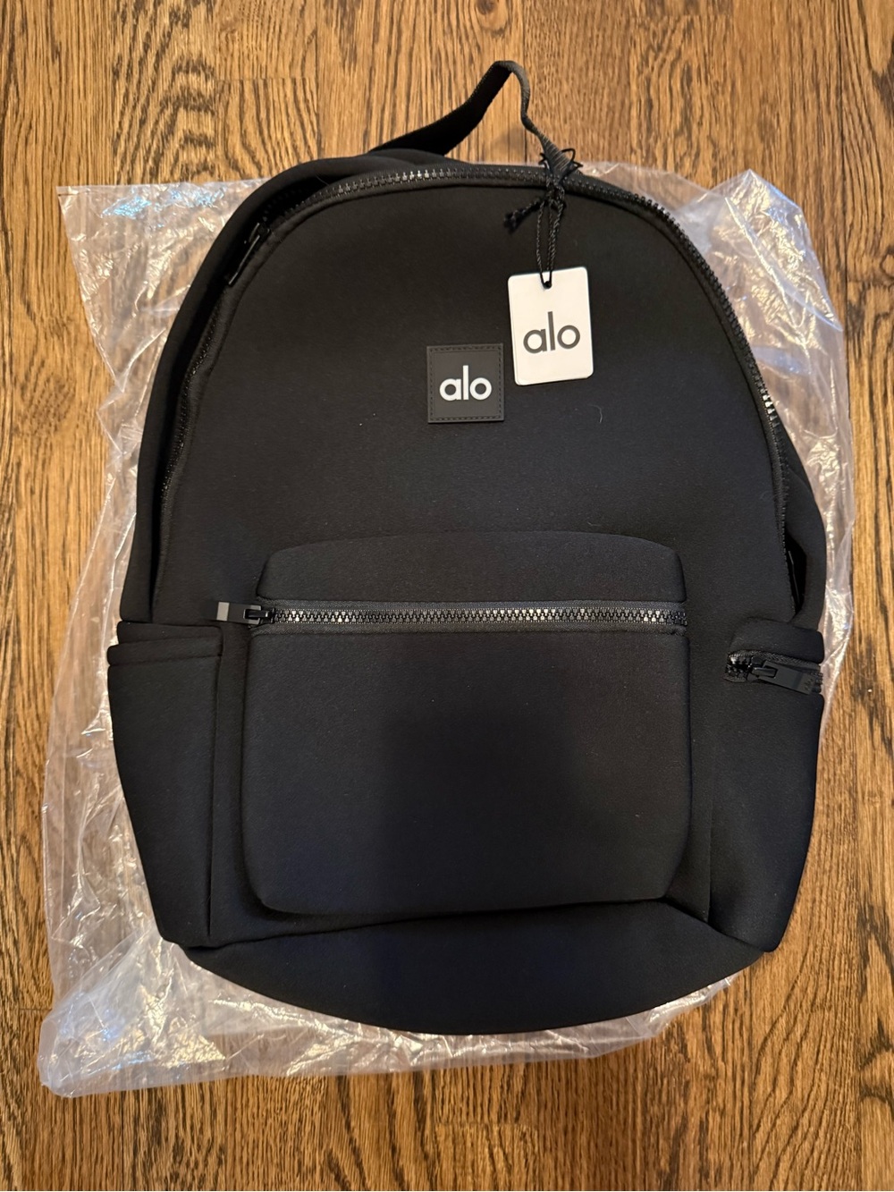 ALO Yoga Black Neoprene Backpack - NWT includes small pouch